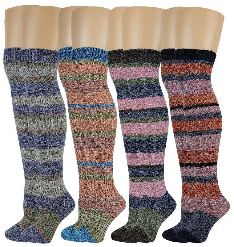 Over the Knee Socks | Assorted Color (4 Pairs)