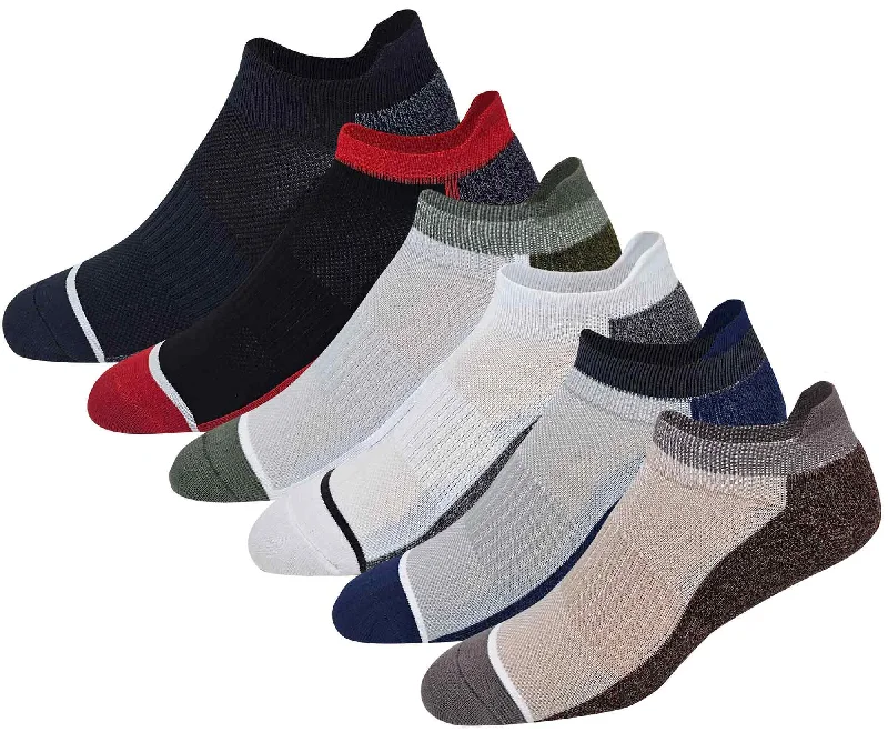 Everyday Men's Ankle Compression Socks - Value Pack of 6 Pairs