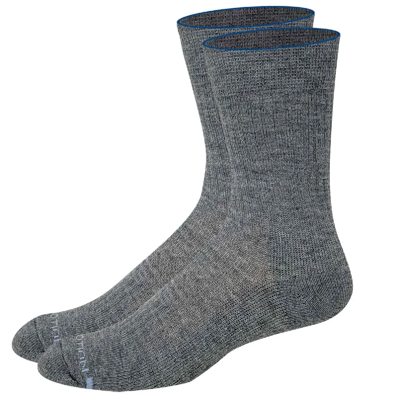 Compression Crew Socks | Heavyweight Grey Half-Cushion | Dr Motion Men ( 1 Pair )