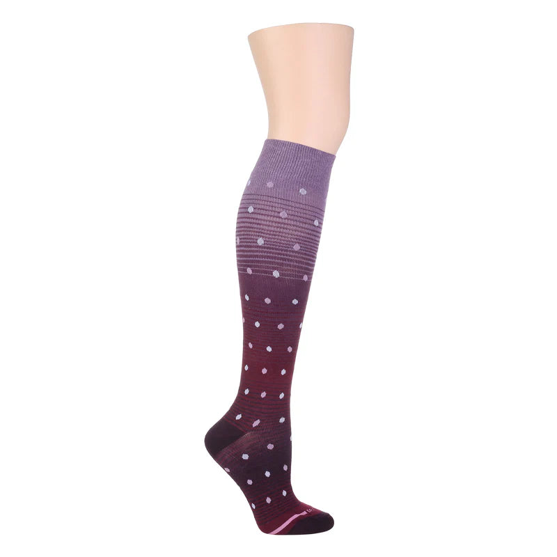 Compression Knee High Socks for women | Dots on ombre