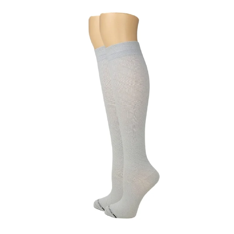 Compression Knee High Socks | 15-20 mmHg Cotton Blend Solid Color | Women (1pair)