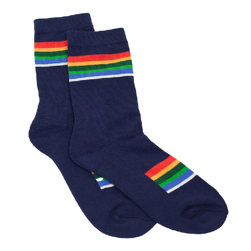 National Parks Stripe Crew Socks Crater Lake