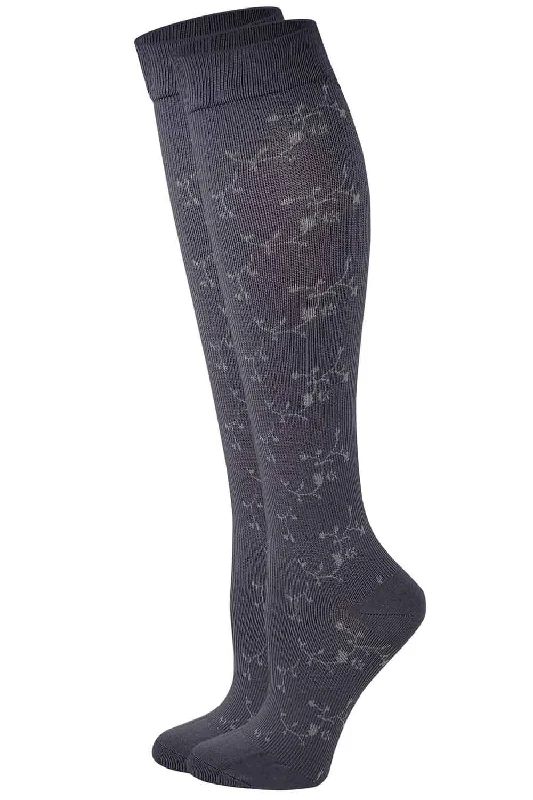 Knee High Compression Socks | Solid Microfiber | Women's (1 Pair)