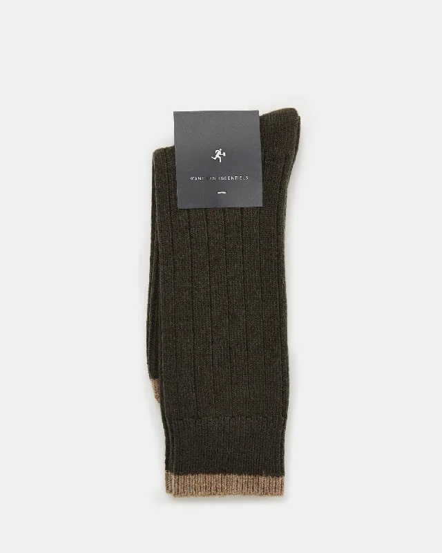 Glenn Wide Rib Long Socks