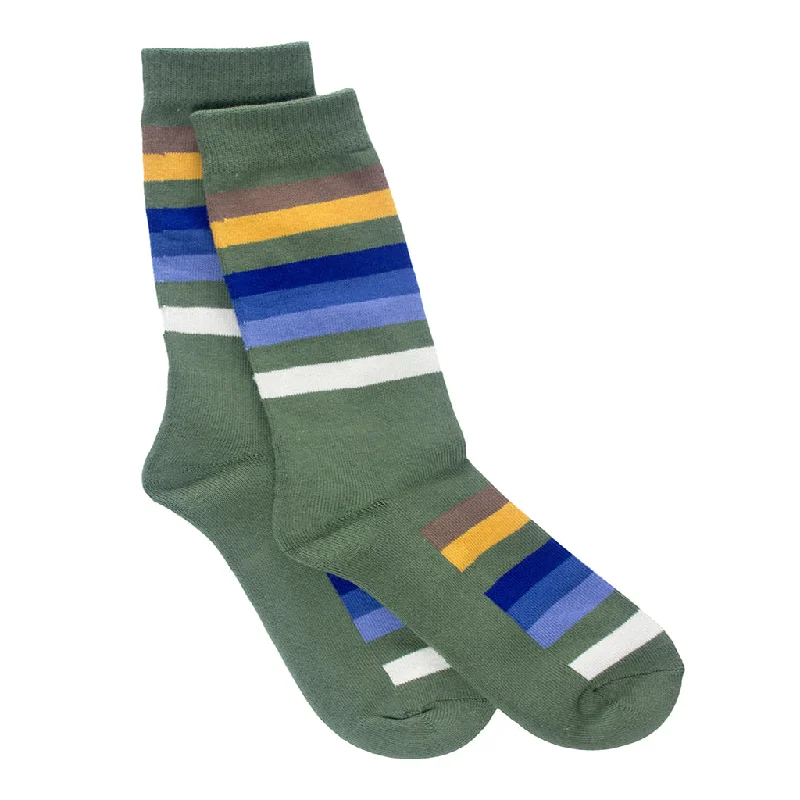 National Parks Stripe Crew Socks Rocky Mountain