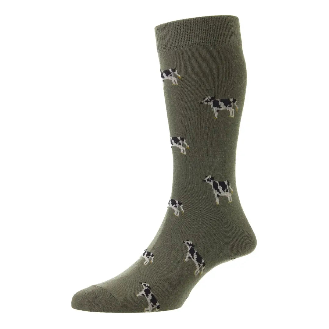 HJ Hall Cow Motif Cotton Rich Socks