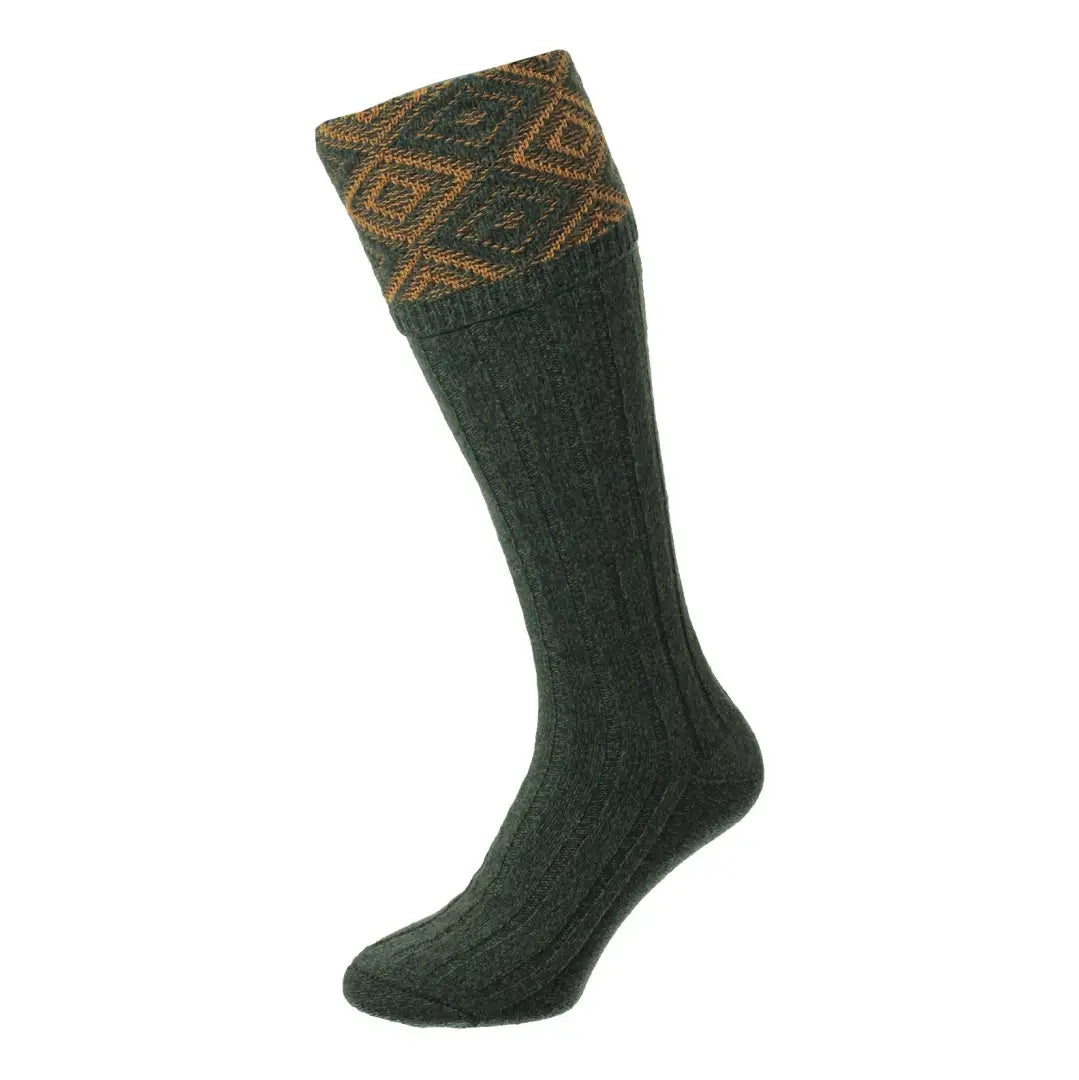 HJ Hall Duncliffe Diamond Texture Shooting Socks