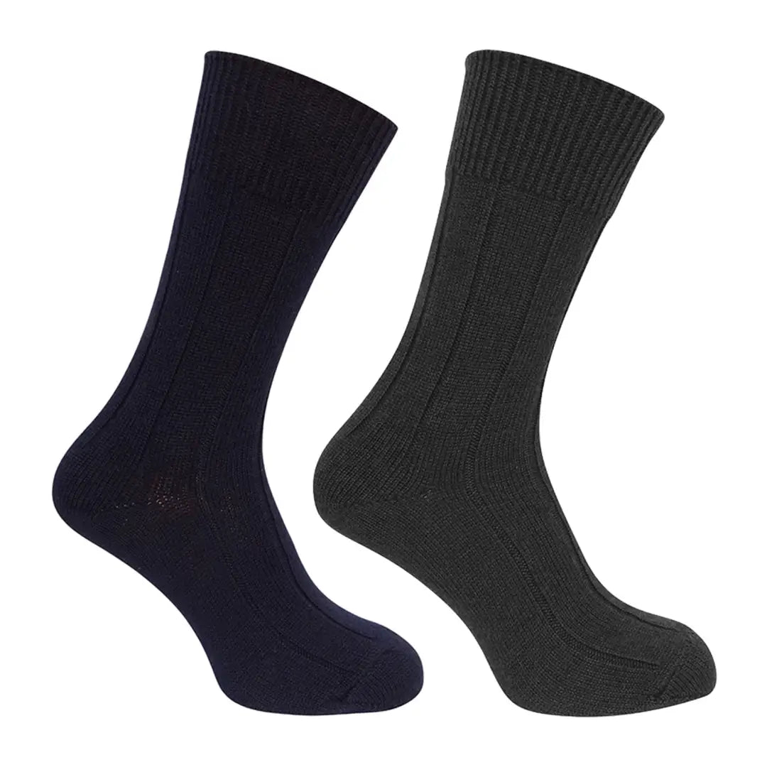 Hoggs of Fife 1906 Brogue Merino Country Socks (Twin Pack)