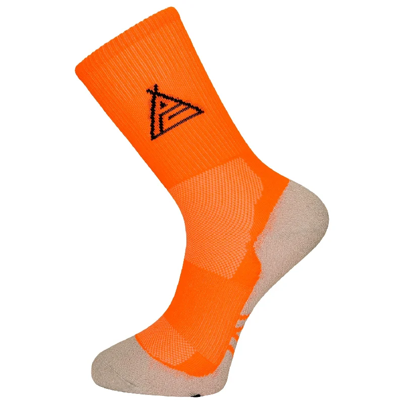 Prendas Lightweight Dryarn-Carbon Fluro Orange Socks