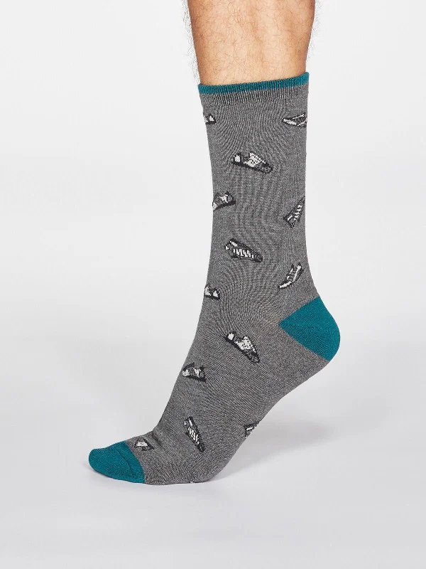 Aiden Trainer Socks - Dark Grey Marle