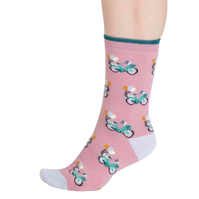 Akia Organic Cotton Bike Socks Petal Pink 4-7