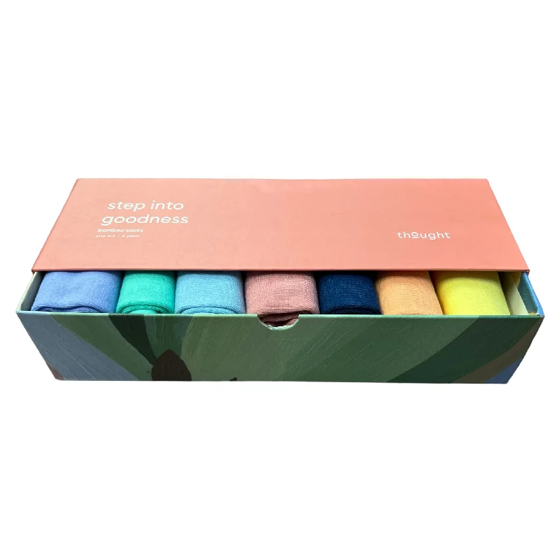 Bamboo Rainbow 7 Pack Sock Box 4-7