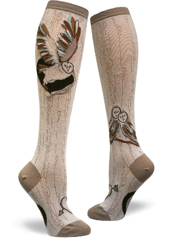 Barn Owl Knee High Socks