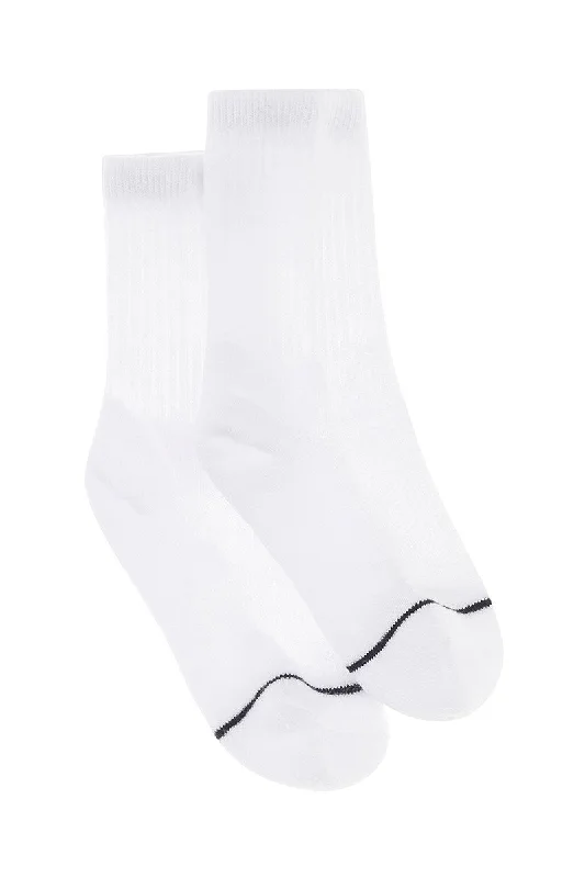 Bonds Kids Organic Crew Socks 2 Pack - White