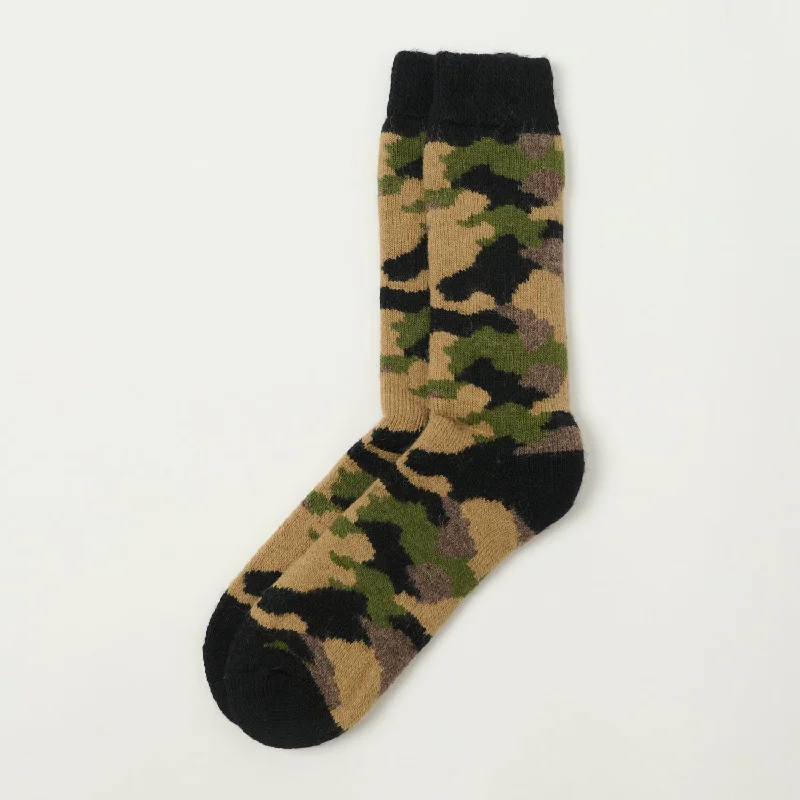 Chamula Alpaca Super Warm Socks - Camo