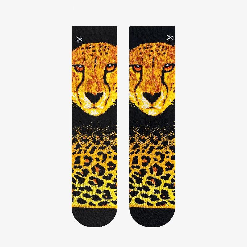 Cheetah Big Kids Crew Socks