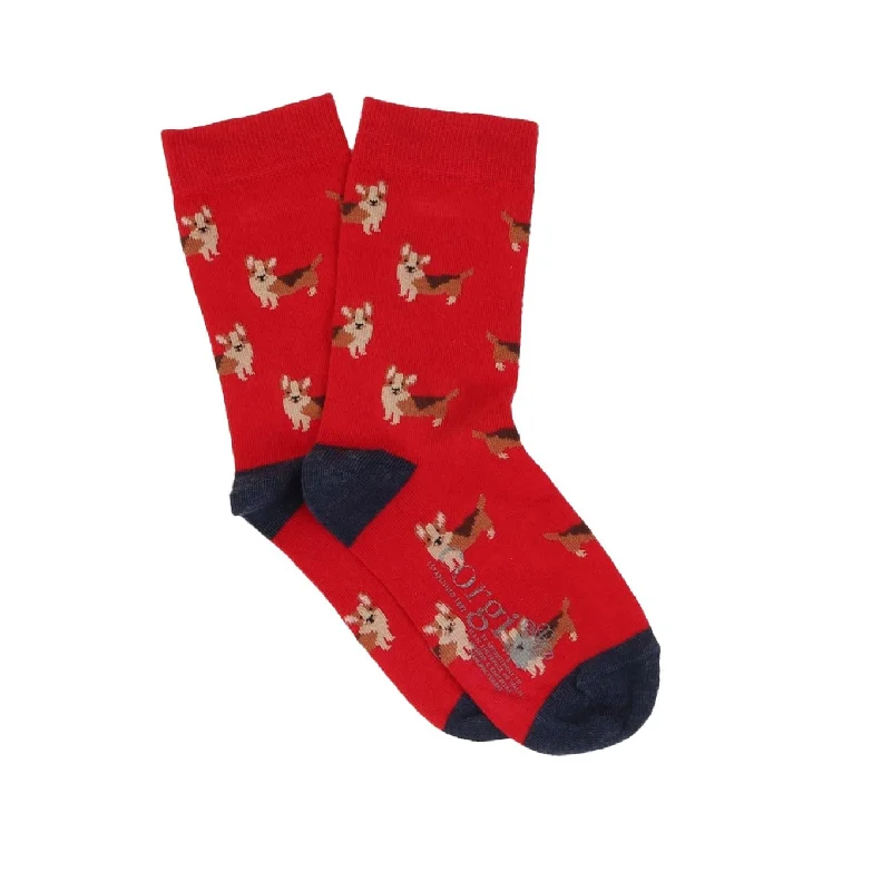 Kids Corgi Dog Cotton Socks