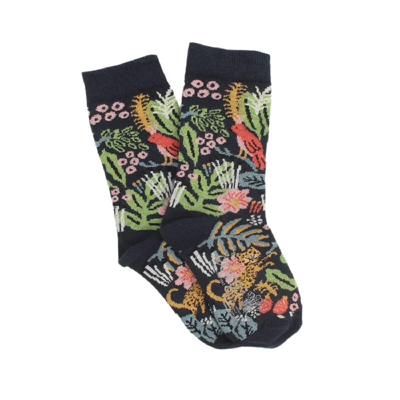 Kids Leopard Jungle Scene Cotton Socks