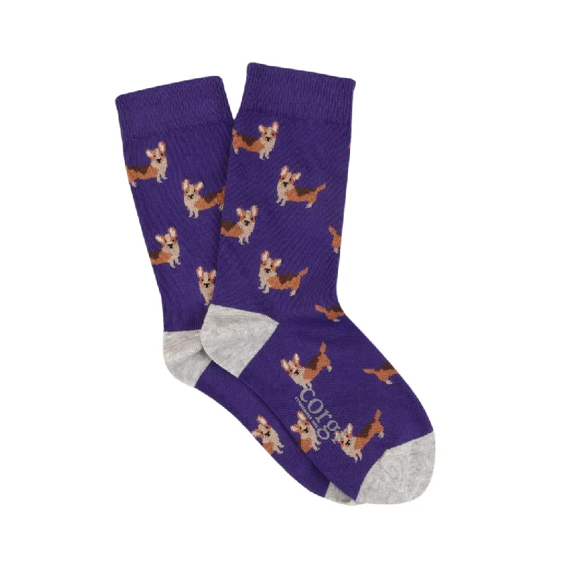 Kids Corgi Dogs Cotton Socks