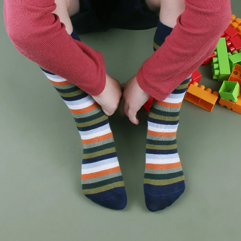 Kids Signature Stripe Cotton Socks