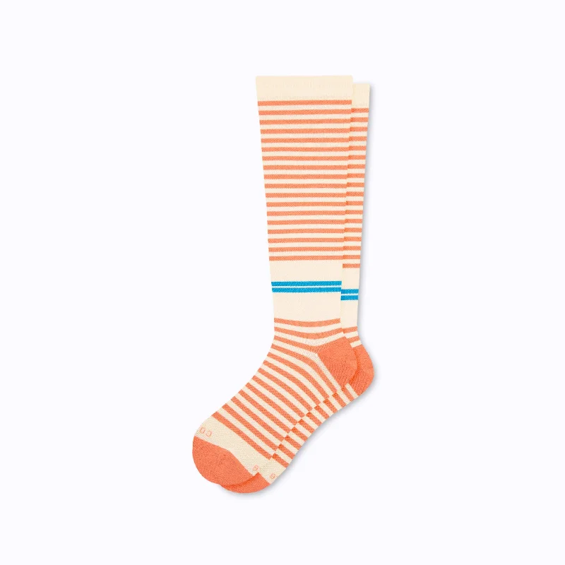 CloudCotton Compression Socks – Cream/Terra Cotta