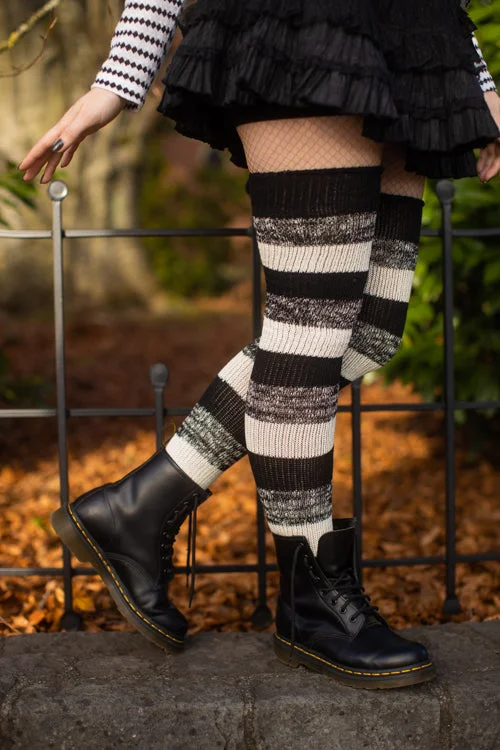 Cookies and Cream Thigh High Socks