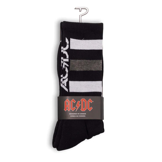 Perri's "AC/DC HIGH VOLTAGE" Cotton Crew Running Socks - Large