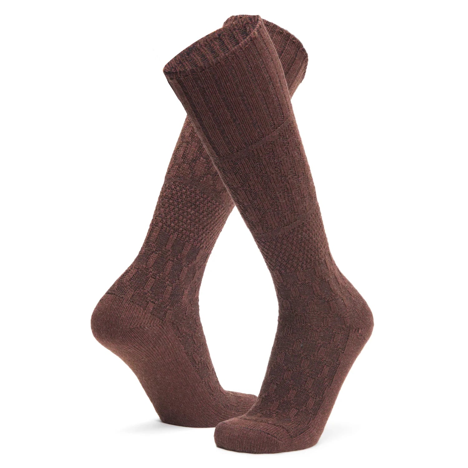 Diamond Knee High Lightweight Sock With Recycled Wool