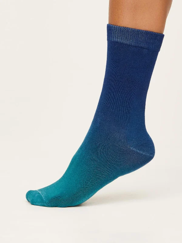 Dip Dye Socks - Twilight Blue