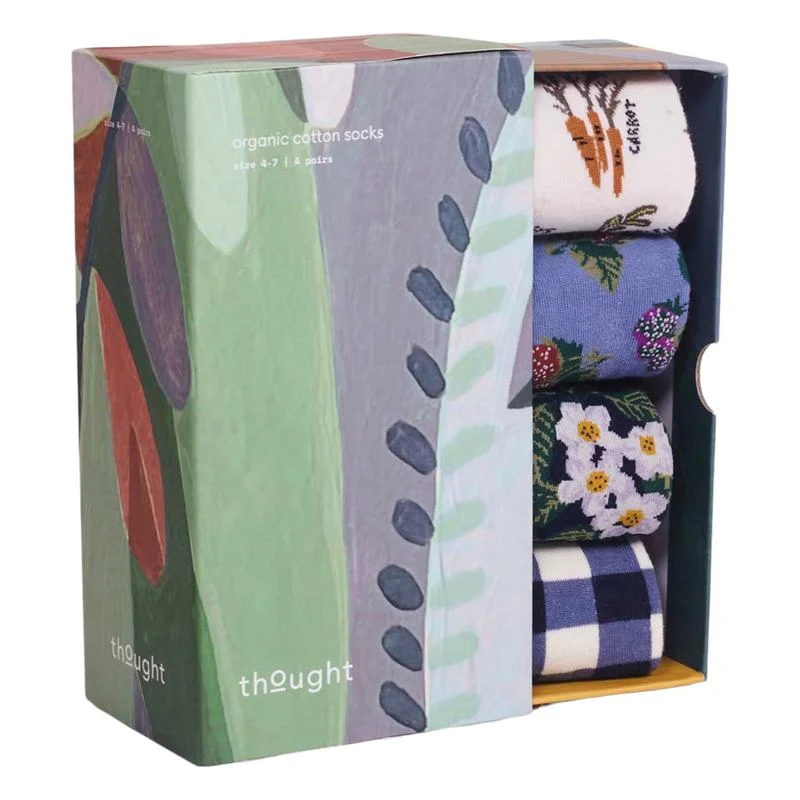 Granger Organic Cotton Ladies 4 Pack Sock Box 4-7