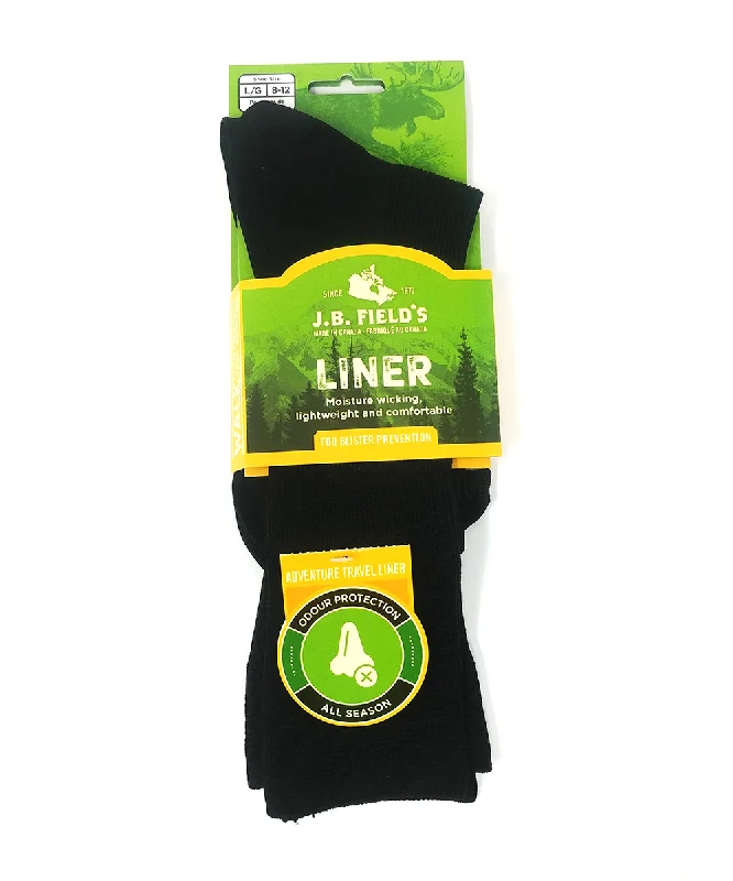 2 PAIR - J.B. Field's "Adventure Travel" Quick-Dry Liner Sock (CLEARANCE)