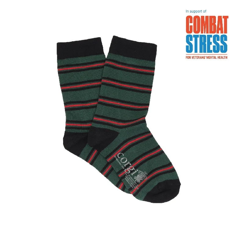 Kids Royal Gurkha Rifles Regimental Striped Cotton Socks