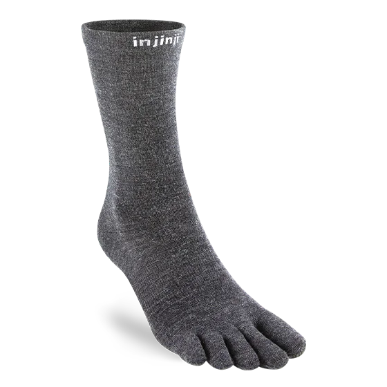 Merino Wool Liner Crew Toe Socks - by Injinji