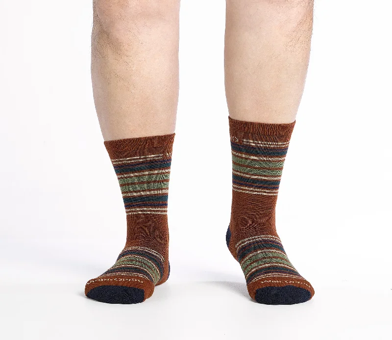 Men’s Multi Stripe Cushioned Micro Crew Socks