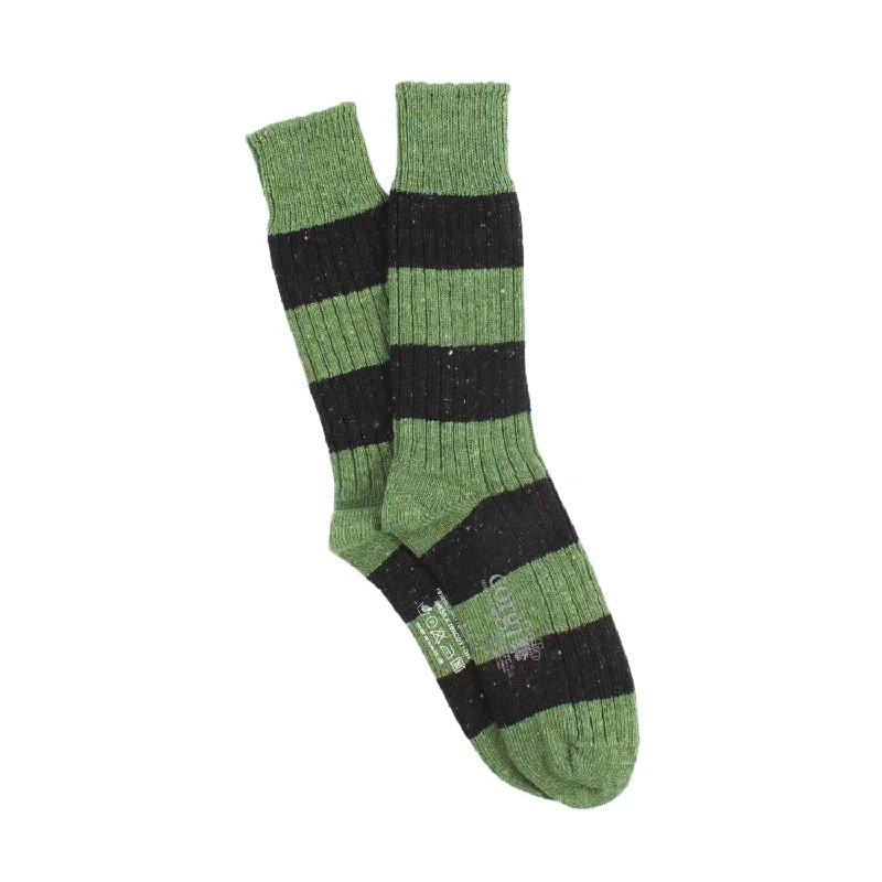 Men's Rugby Stripe Donegal Wool Socks