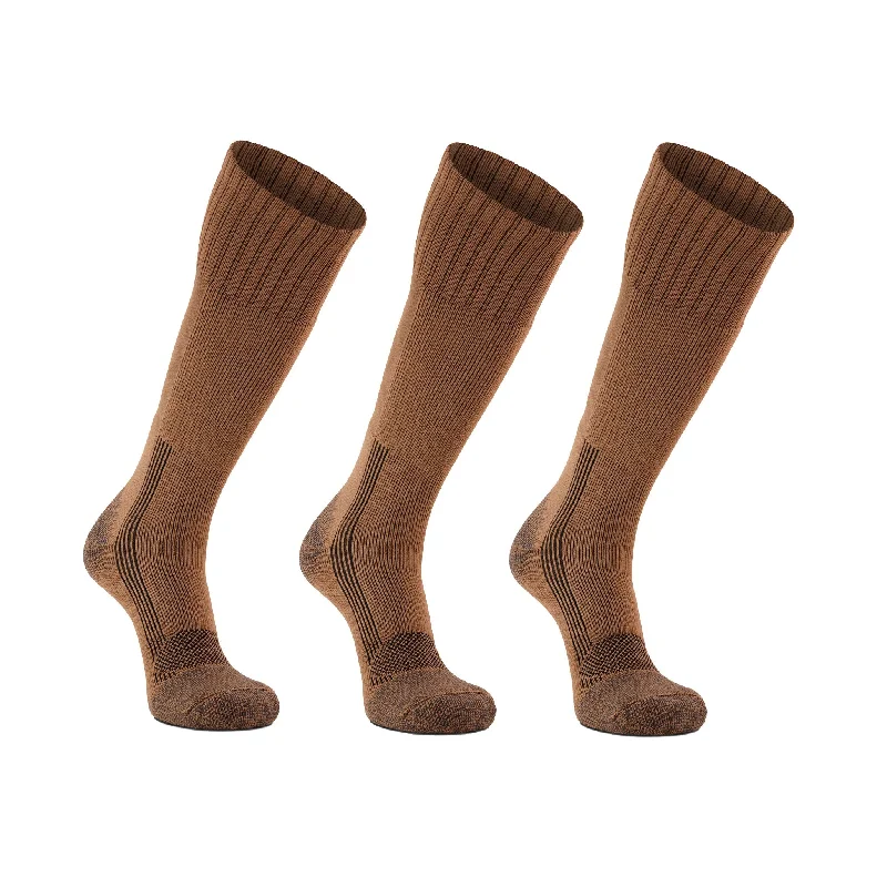 Wick Dry Maximum Medium Weight Mid-Calf Boot Military Sock Bundle - 3 Pack