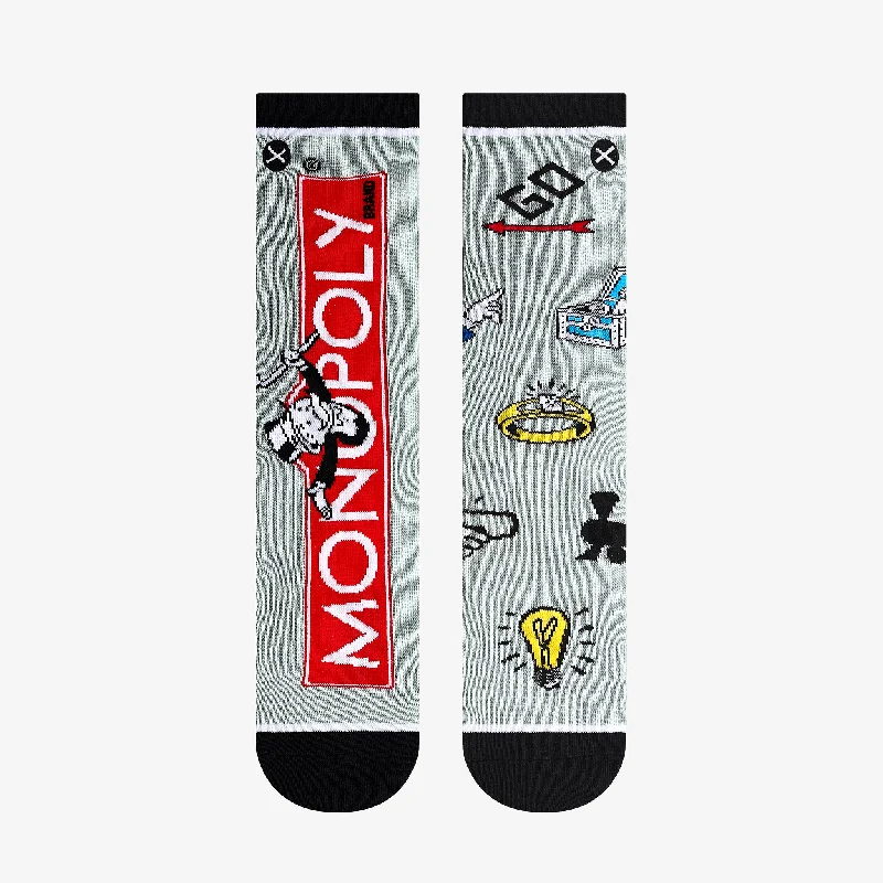 Monopoly Split Big Kids Crew Socks