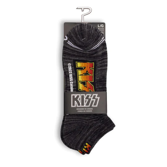 Perri's "EXPLODED KISS PATCH" Polyester Liner Ankle Socks - Large