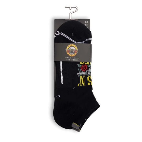 Perri's "GUNS N' ROSES" Polyester Liner Ankle Socks - Large