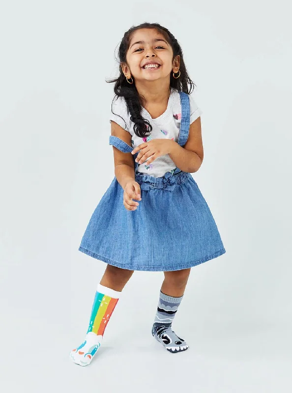 Rainbowface & Mr. Gray | Kids Socks | Mismatched Cute Crazy Fun Socks