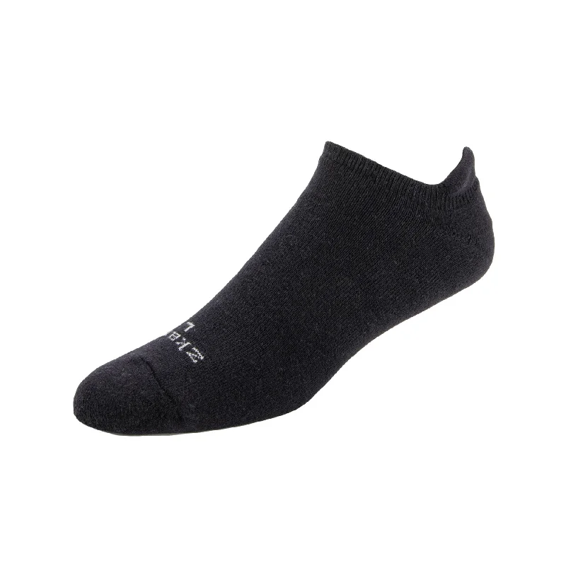 Ridge - Cushioned Organic Cotton No Show Socks - Black