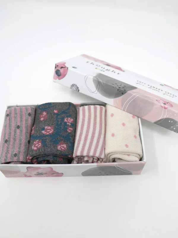 Rose Bamboo Baby Spot & Stripe Socks Gift