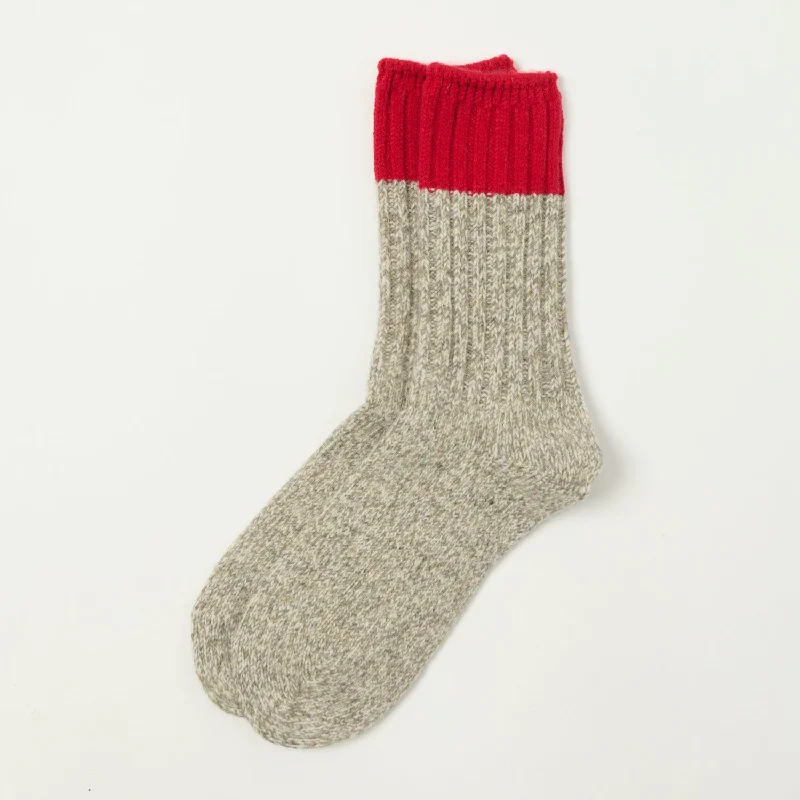 RoToTo Merino Wool Ragg Socks - Red