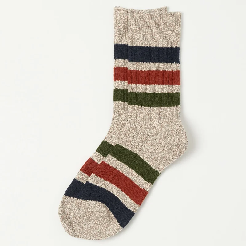 RoToTo Park Stripe Sock - Beige