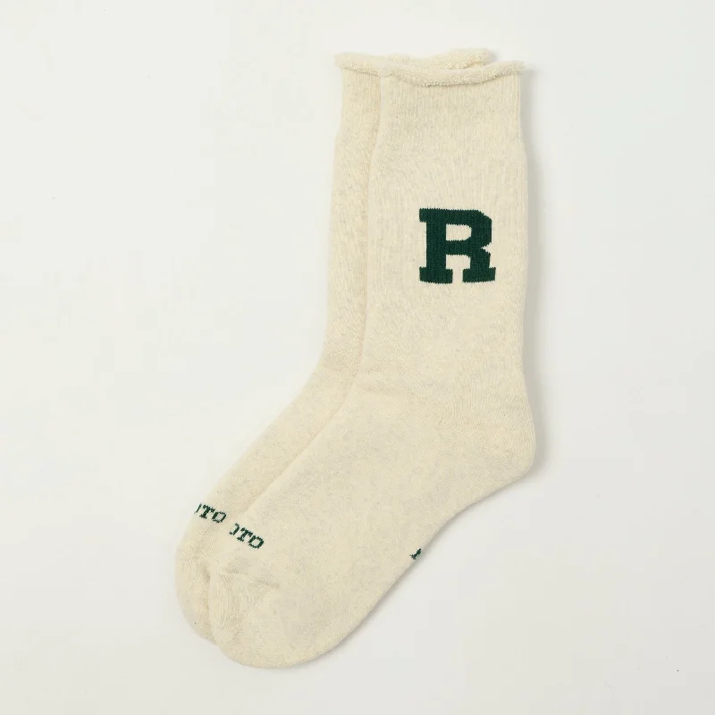 RoToTo Raffy Sweat Socks R Logo - Dark Green