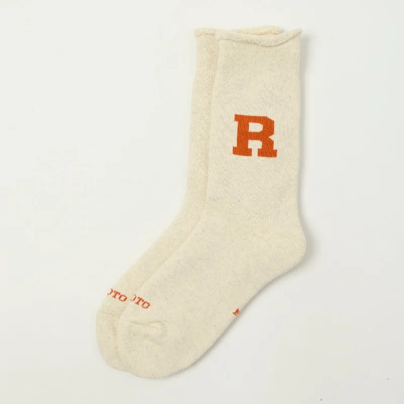 RoToTo Raffy Sweat Socks R Logo - Orange