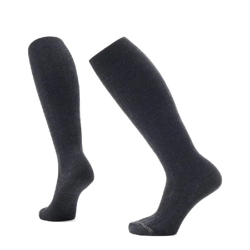 Smartwool Women's Everyday Lifestyle Cable Knee High Socks in Charcoal