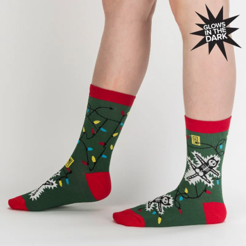 Sock It To Me Eating Light This Holiday (GLOWS IN THE DARK) women's and men's socks