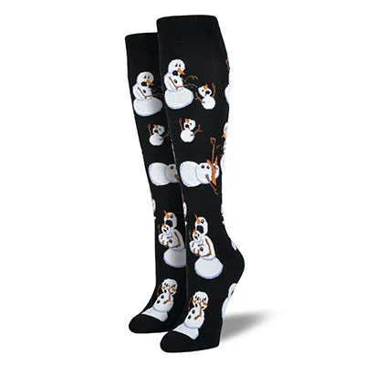 Women's "Twisted Snowman" Knee-High Socks