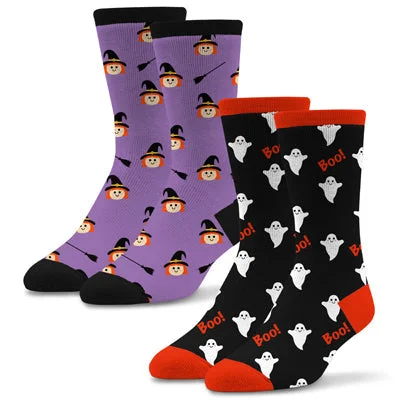 Women's Holiday 2 Pack Witch And Ghost Halloween Socks